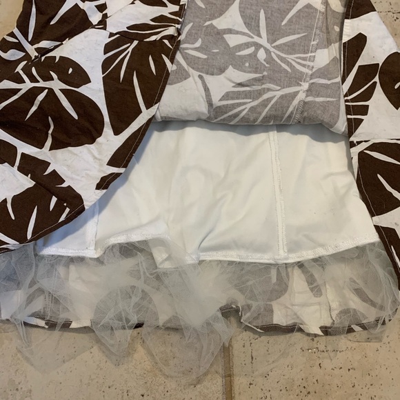 Daniel Laurent Strapless Tropical Leaf Mini Dress - L - Picture 2 of 6